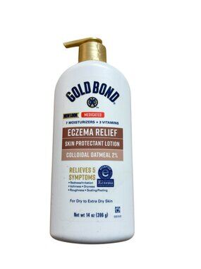 old Bond Medicated Eczema Relief Skin Protectant Lotion, 14 oz Lotion with 2% Co